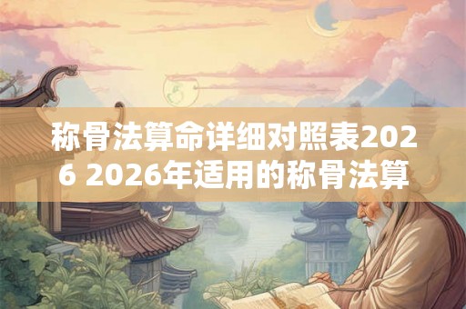 称骨法算命详细对照表2026 2026年适用的称骨法算命是什么