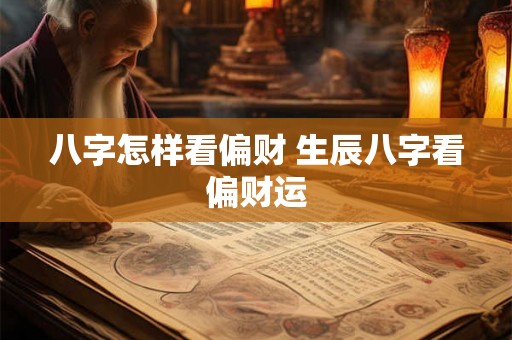 八字怎样看偏财 生辰八字看偏财运