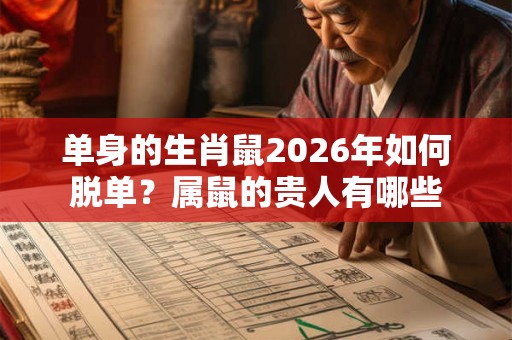 单身的生肖鼠2026年如何脱单?属鼠的贵人有哪些 单身的生肖鼠2026年如何脱单?属鼠的贵人有哪些