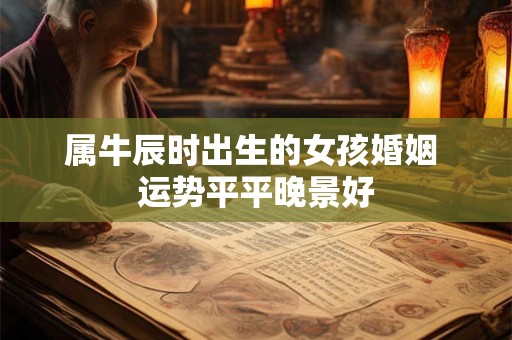 属牛辰时出生的女孩婚姻 运势平平晚景好