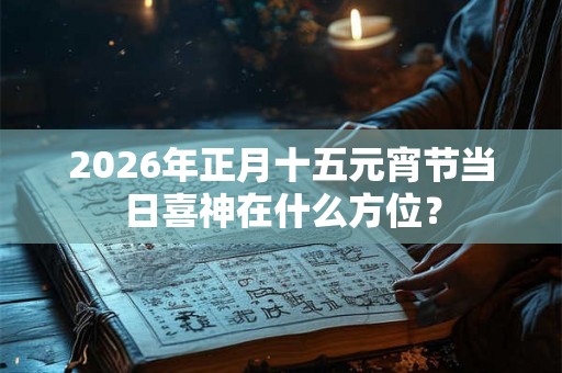 2026年正月十五元宵节当日喜神在什么方位? 2026年正月十五元宵节当日喜神在什么方位?