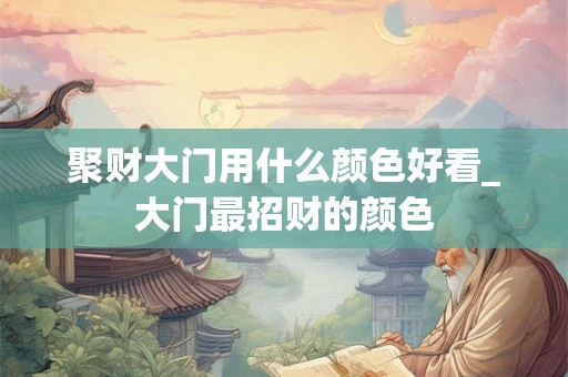 聚财大门用什么颜色好看_大门最招财的颜色