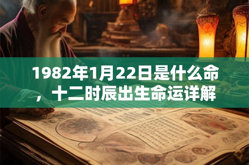 1982年1月22日是什么命，十二时辰出生命运详解