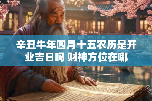 辛丑牛年四月十五农历是开业吉日吗 财神方位在哪