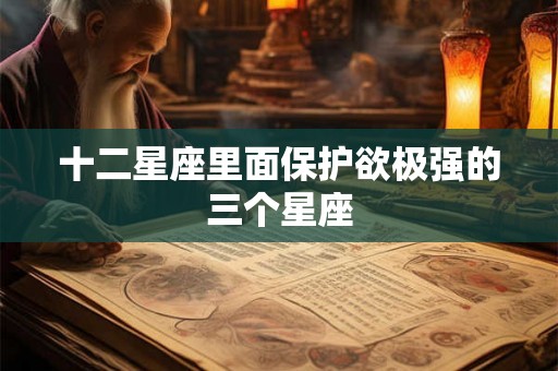 十二星座里面保护欲极强的三个星座