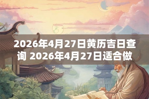 2026年4月27日黄历吉日查询 2026年4月27日适合做什么事 2026年4月27日黄历吉日查询 2026年4月27日适合做什么事