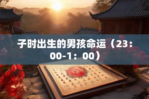 子时出生的男孩命运(23:00-1:00) 子时出生的男孩命运(23:00-1:00)