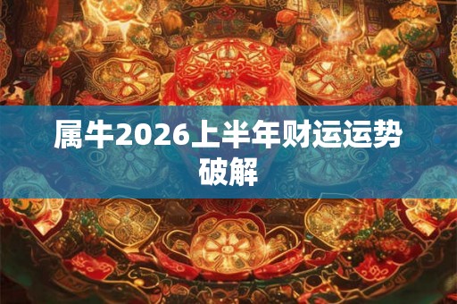 属牛2026上半年财运运势破解