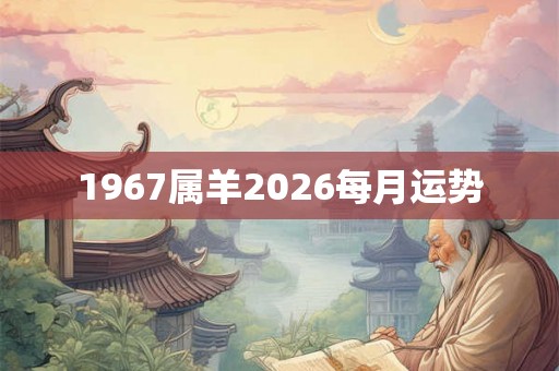 1967属羊2026每月运势