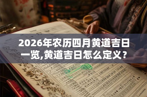 2026年农历四月黄道吉日一览,黄道吉日怎么定义？