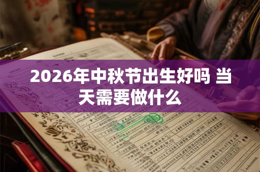 2026年中秋节出生好吗 当天需要做什么