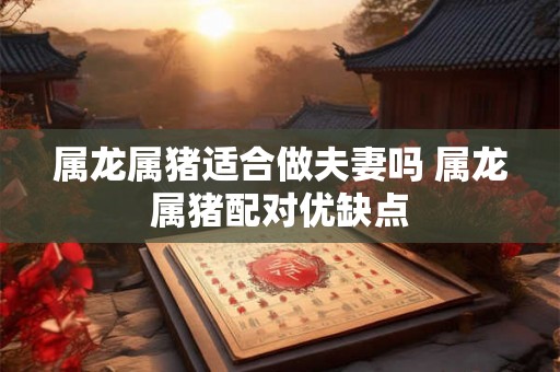 属龙属猪适合做夫妻吗 属龙属猪配对优缺点
