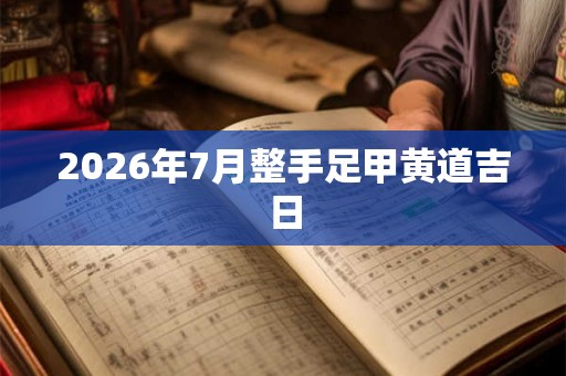 2026年7月整手足甲黄道吉日