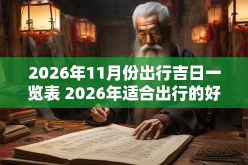 2026年11月份出行吉日一览表 2026年适合出行的好日子