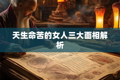 天生命苦的女人三大面相解析 天生命苦的女人三大面相解析