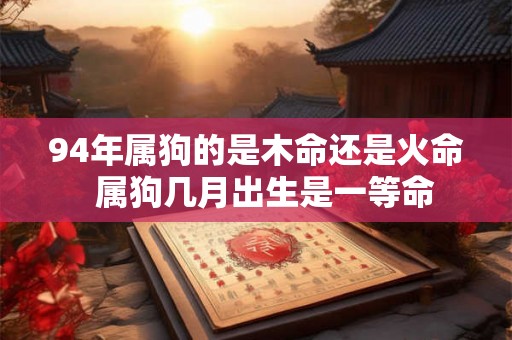 94年属狗的是木命还是火命 属狗几月出生是一等命 94年属狗的是木命还是火命 属狗几月出生是一等命