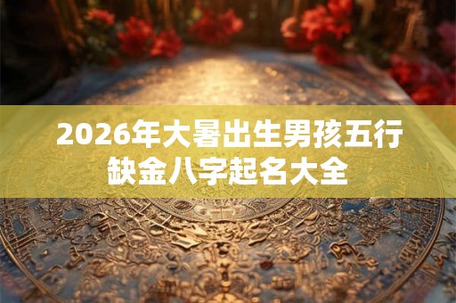 2026年大暑出生男孩五行缺金八字起名大全