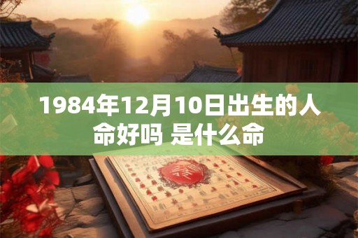 1984年12月10日出生的人命好吗 是什么命