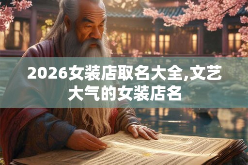 2026女装店取名大全,文艺大气的女装店名