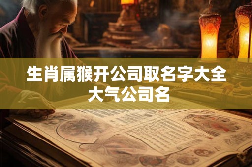 生肖属猴开公司取名字大全 大气公司名