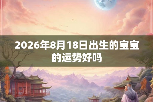 2026年8月18日出生的宝宝的运势好吗