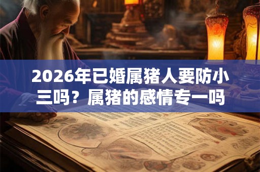2026年已婚属猪人要防小三吗？属猪的感情专一吗
