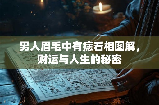 男人眉毛中有痣看相图解，财运与人生的秘密