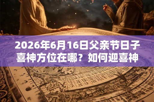 2026年6月16日父亲节日子喜神方位在哪？如何迎喜神？
