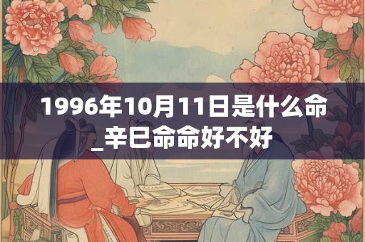 1996年10月11日是什么命_辛巳命命好不好 1996年10月11日是什么命_辛巳命命好不好