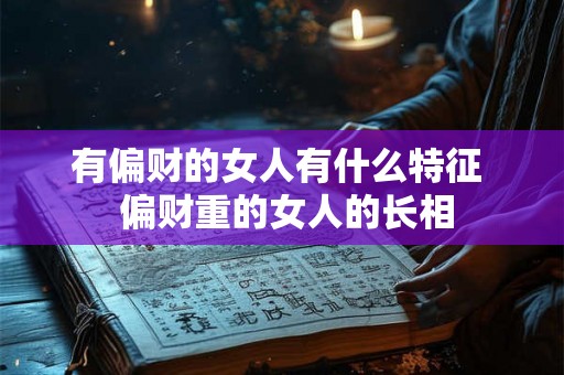 有偏财的女人有什么特征  偏财重的女人的长相