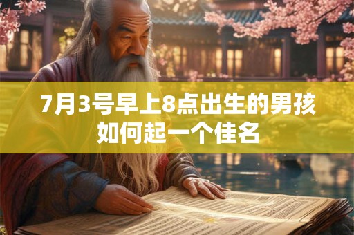 7月3号早上8点出生的男孩如何起一个佳名