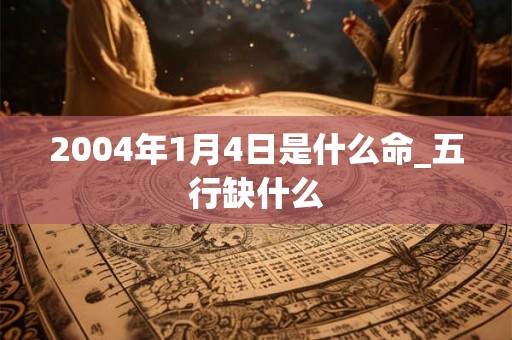 2004年1月4日是什么命_五行缺什么 2004年1月4日是什么命_五行缺什么