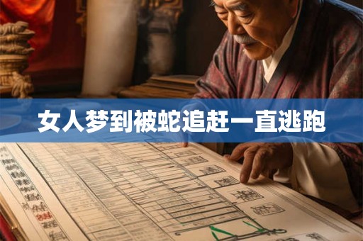 女人梦到被蛇追赶一直逃跑