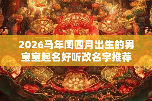 2026马年闰四月出生的男宝宝起名好听改名字推荐