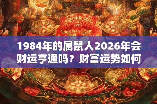 1984年的属鼠人2026年会财运亨通吗？财富运势如何？