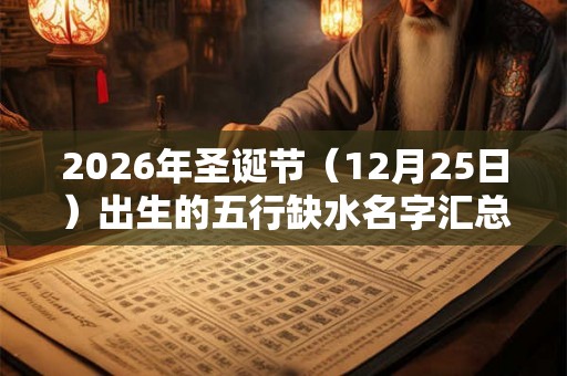 2026年圣诞节（12月25日）出生的五行缺水名字汇总