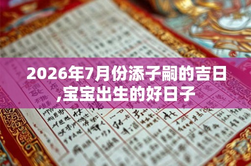 2026年7月份添子嗣的吉日,宝宝出生的好日子 2026年7月份添子嗣的吉日,宝宝出生的好日子