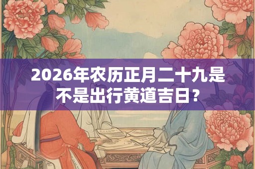 2026年农历正月二十九是不是出行黄道吉日？