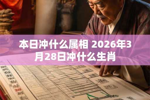 本日冲什么属相 2026年3月28日冲什么生肖 本日冲什么属相 2026年3月28日冲什么生肖