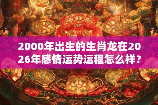 2000年出生的生肖龙在2026年感情运势运程怎么样? 2000年出生的生肖龙在2026年感情运势运程怎么样?