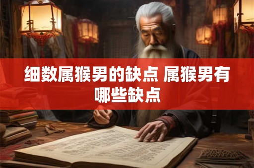 细数属猴男的缺点 属猴男有哪些缺点