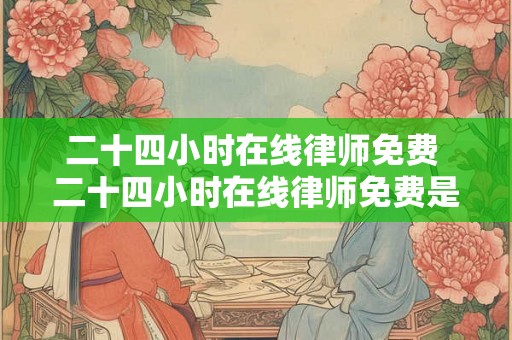 二十四小时在线律师免费 二十四小时在线律师免费是真的吗