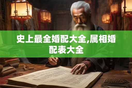 史上最全婚配大全,属相婚配表大全