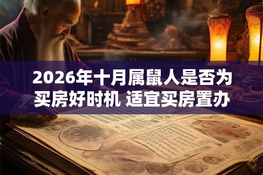 2026年十月属鼠人是否为买房好时机 适宜买房置办投资 2026年十月属鼠人是否为买房好时机 适宜买房置办投资