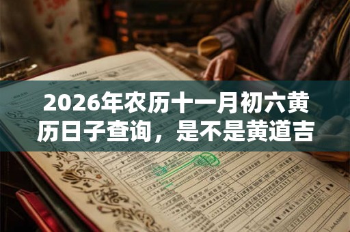 2026年农历十一月初六黄历日子查询，是不是黄道吉日？