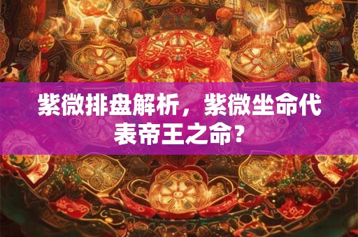 紫微排盘解析，紫微坐命代表帝王之命？