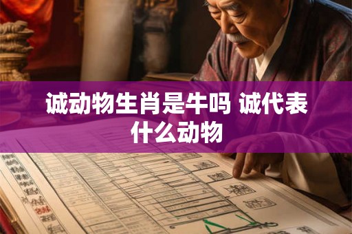 诚动物生肖是牛吗 诚代表什么动物