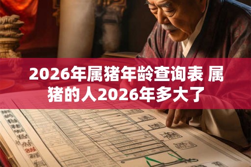 2026年属猪年龄查询表 属猪的人2026年多大了