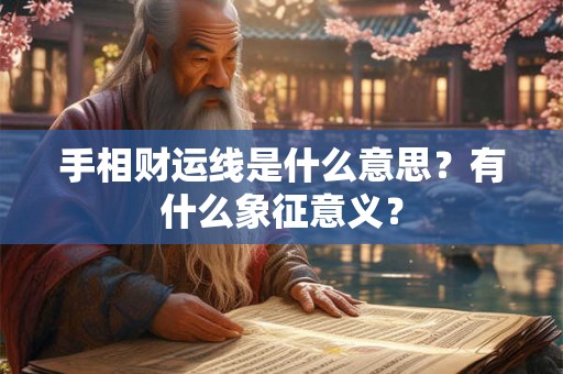 手相财运线是什么意思？有什么象征意义？
