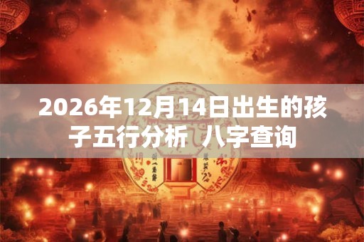 2026年12月14日出生的孩子五行分析  八字查询